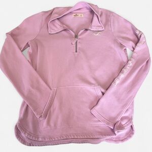 Hollister Women's Pink Half-Zip